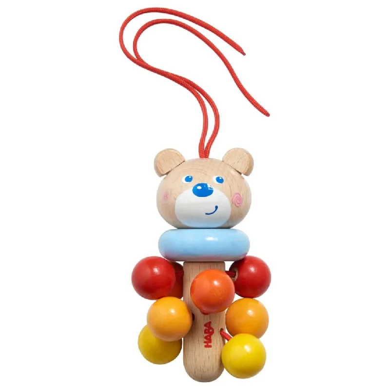 safe wooden toys for babies              Dangling Figure Bear Stroller & Crib Toy