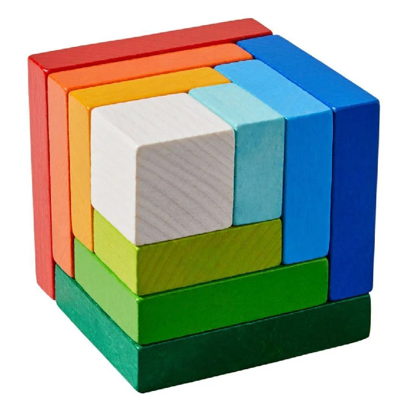 enchanting wooden toys for toddlers                   Rainbow Cube Game Wooden Blocks