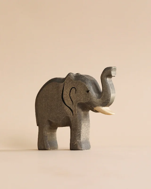 educational wooden toys                   Handmade Holzwald Elephant - Trunk Raised