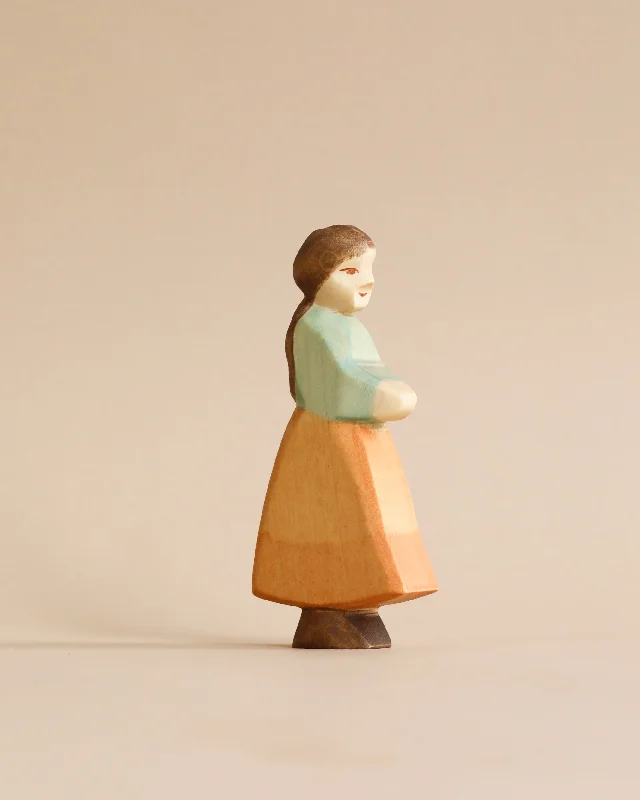functional wooden toys               Handmade Holzwald Goose Girl