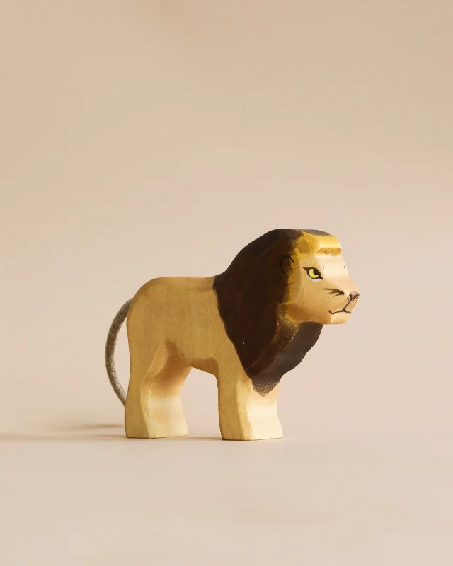 eco-conscious and sustainable wooden toys for children                   Handmade Holzwald Lion