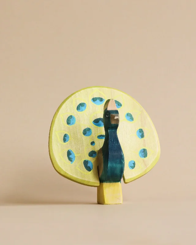 sturdy and durable wooden toys for rough play                   Handmade Holzwald Peacock Open