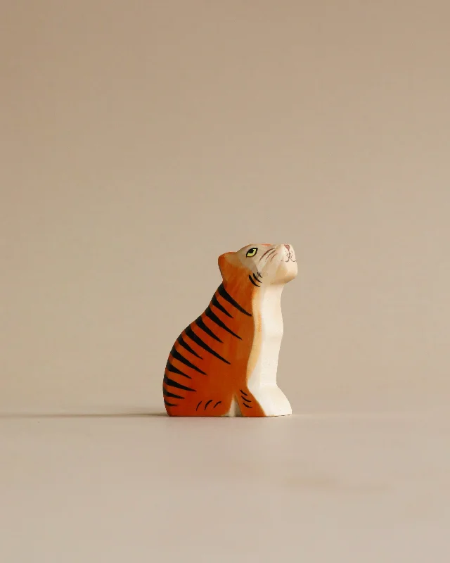 enchanting wooden toys for children                   Handmade Holzwald Sitting Tiger