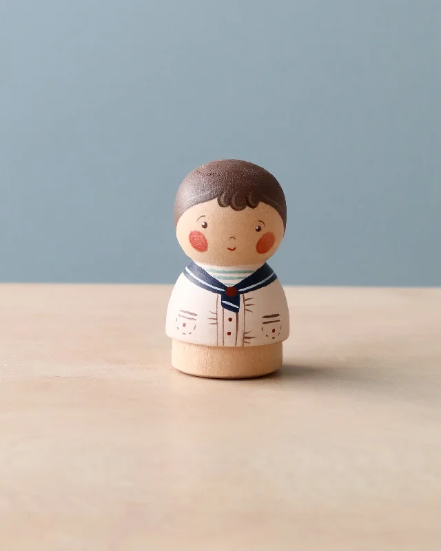 eco-friendly wooden toys                   Handmade Peg Doll - Boy