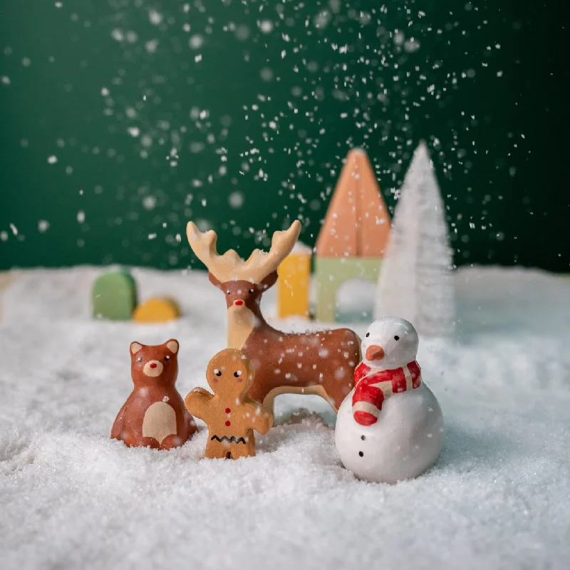 non-toxic wooden toys                   Handmade Wooden Christmas Characters Set