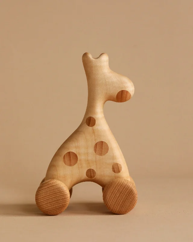 durable wooden toys                  Handmade Wooden Mini Giraffe Push Toy