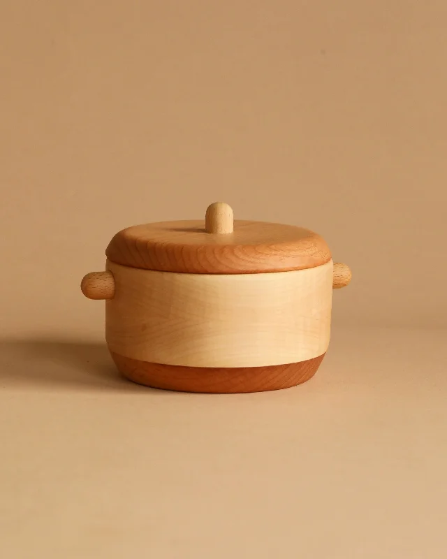 intricately designed wooden toys                 Handmade Wooden Pretend Pot