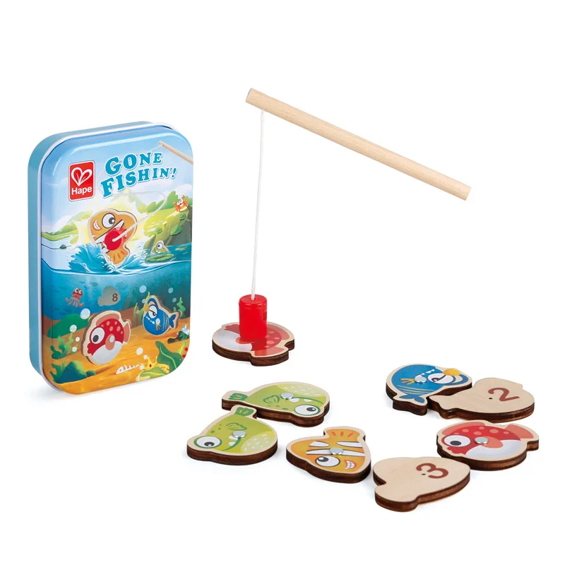 skillfully crafted wooden toys                   Hape Gone Fishing Magnetic Game