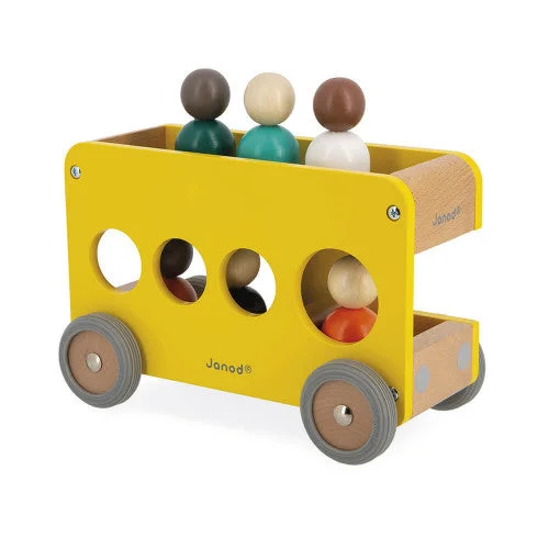 educational wooden toys                   Janod Bolid - School Bus