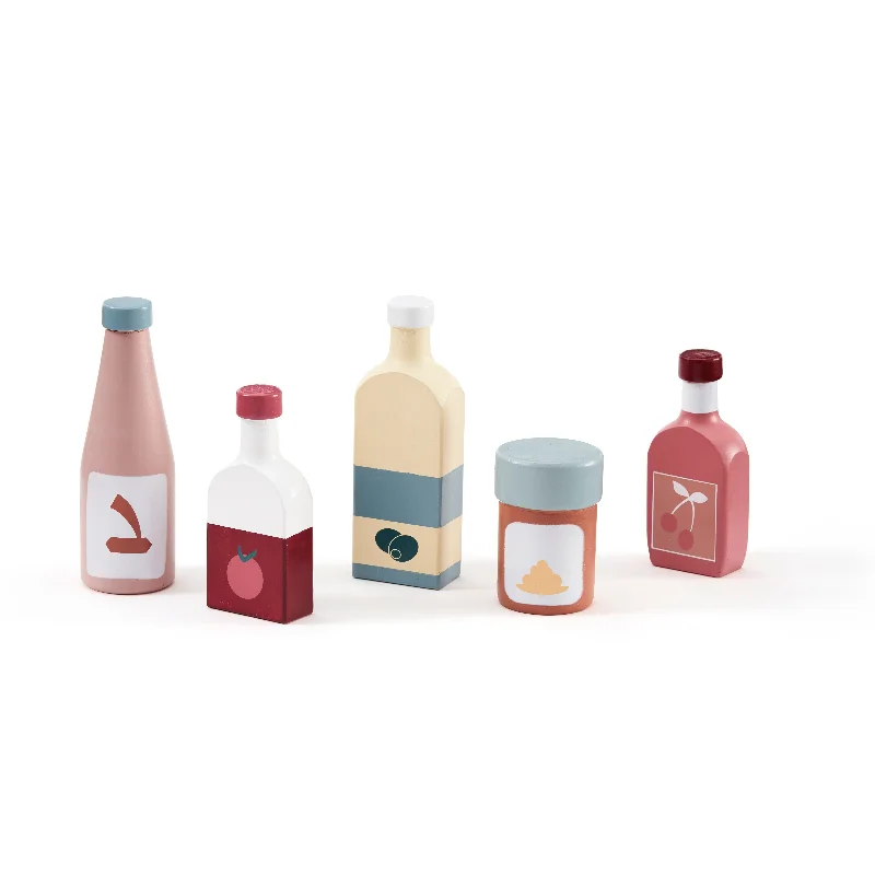 eco-conscious wooden toys                 Kid's Concept Bottle Set 5pcs Kid's Hub