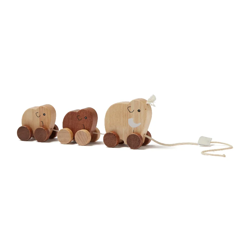 thoughtfully designed wooden toys              Kid's Concept Mammoth Family Pull Toy Natural Neo