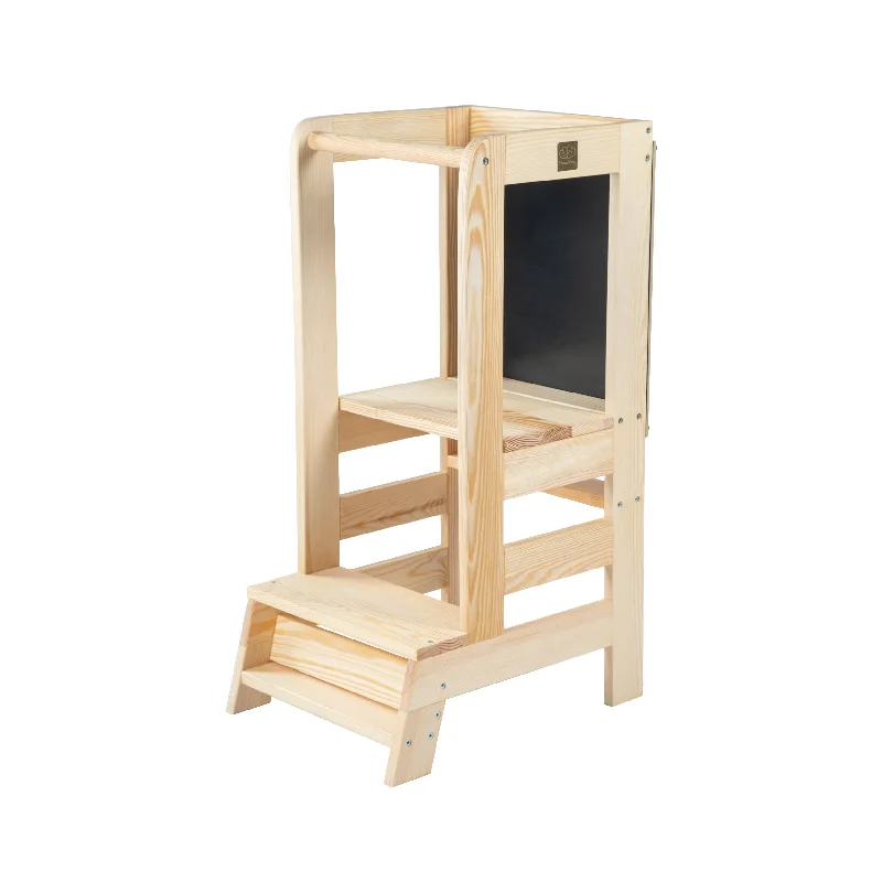 sturdy and durable wooden toys for rough play Kitchen Helper with Chalkboard, Natural sturdy and durable wooden toys for rough play Kitchen Helper with Chalkboard, Natural
