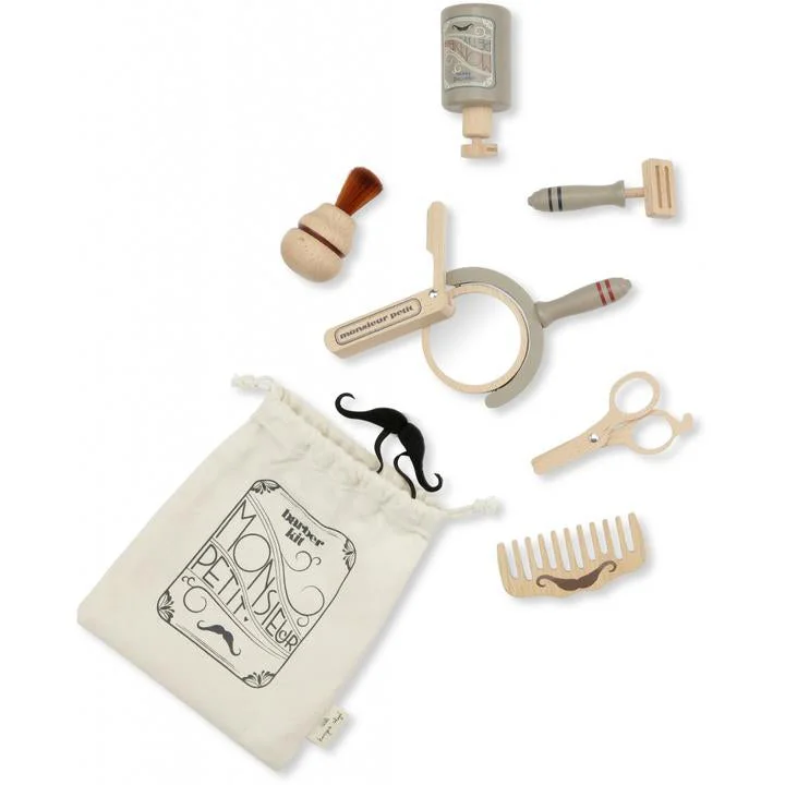 traditional wooden toys                   Konges Sløjd Barber Set Multi