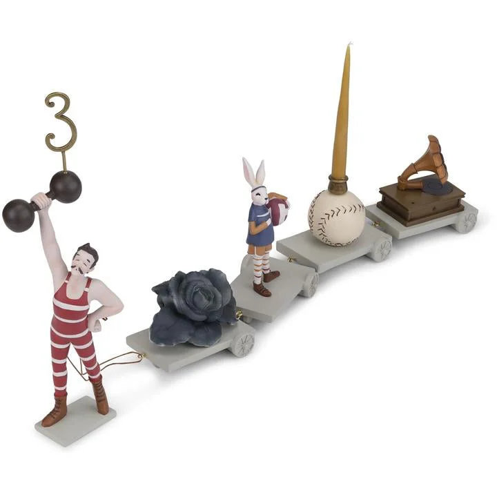 non-toxic wooden toys                   Konges Sløjd Birthday Train Strong Man