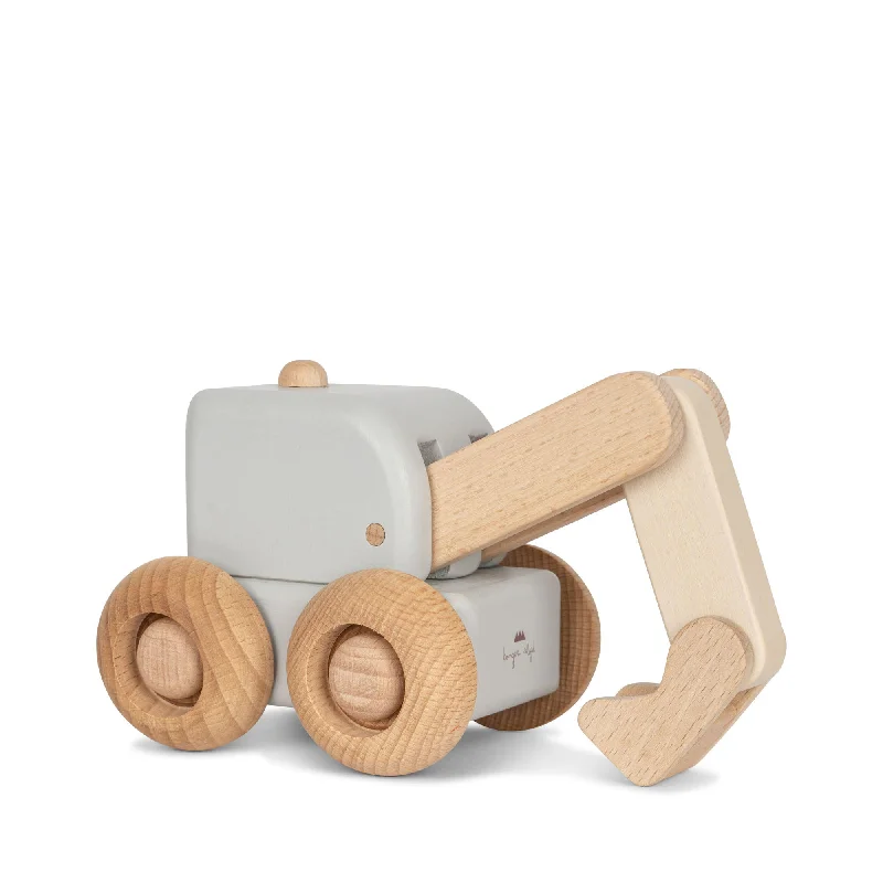 eco-conscious wooden toys                 Konges Sløjd Wooden Digger FSC Blue