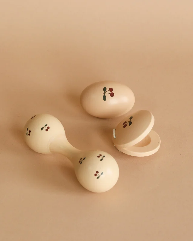 engaging wooden toys                   Konges Sløjd Wooden Music Set - Cherry