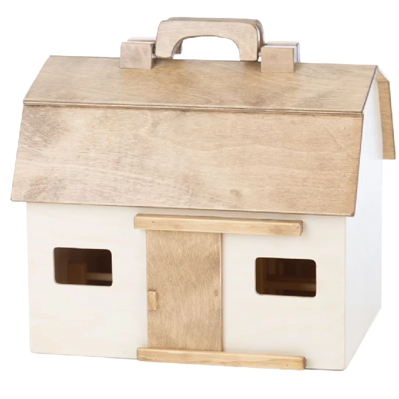 colorful wooden toys for toddlers             Wooden Natural Folding Barn With Animals