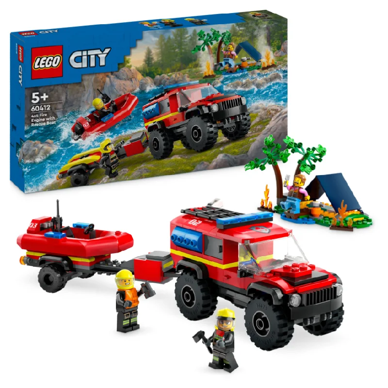 Promoting language development LEGOLEGO 60412 City 4X4 Fire Truck With Rescue Boat