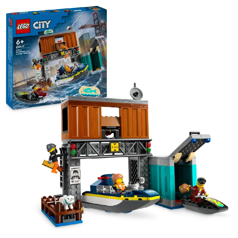 Promoting environmental awareness LEGOLEGO 60417 City Police Speedboat And Crooks' Hideout