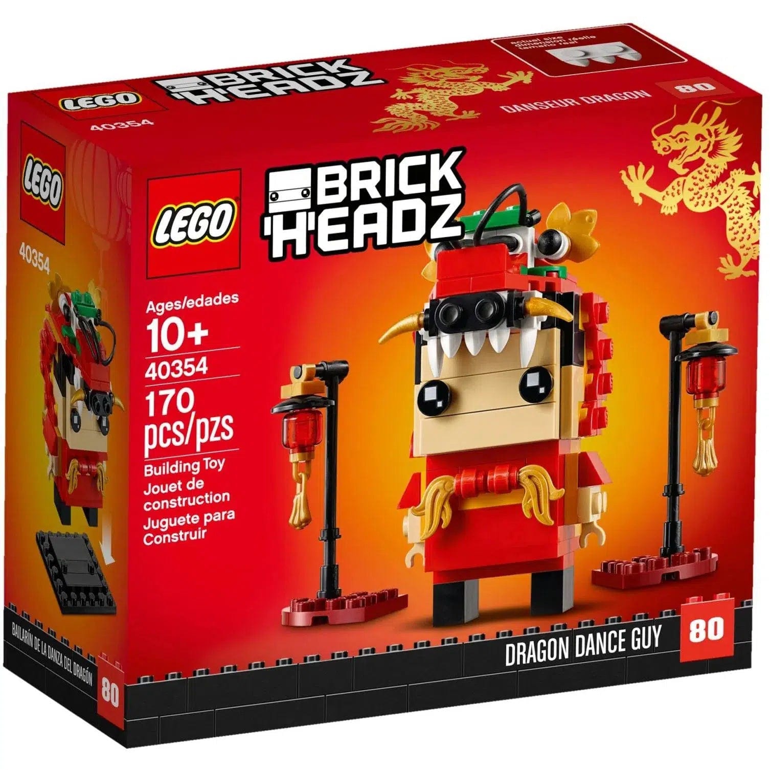 Intricately designed LEGOLEGO [BrickHeadz] - Dragon Dance Guy (40354)