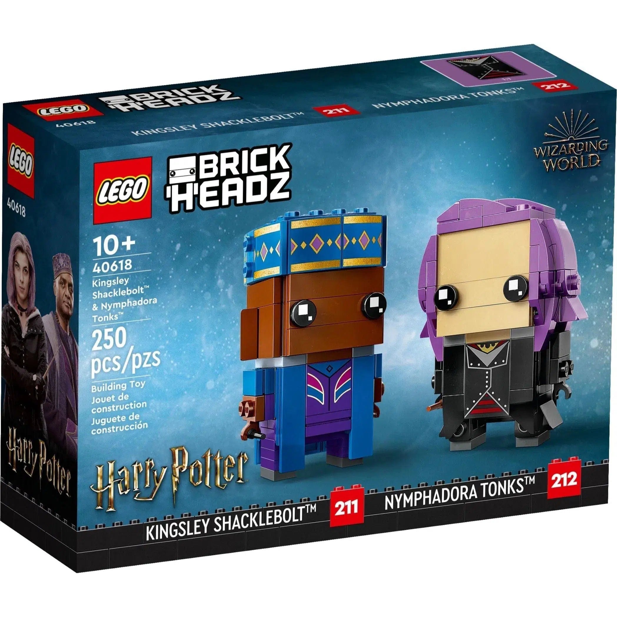 Precisely scaled LEGO miniaturesLEGO [BrickHeadz: Harry Potter] - Kingsley Shacklebolt & Nymphadora Tonks (40618)