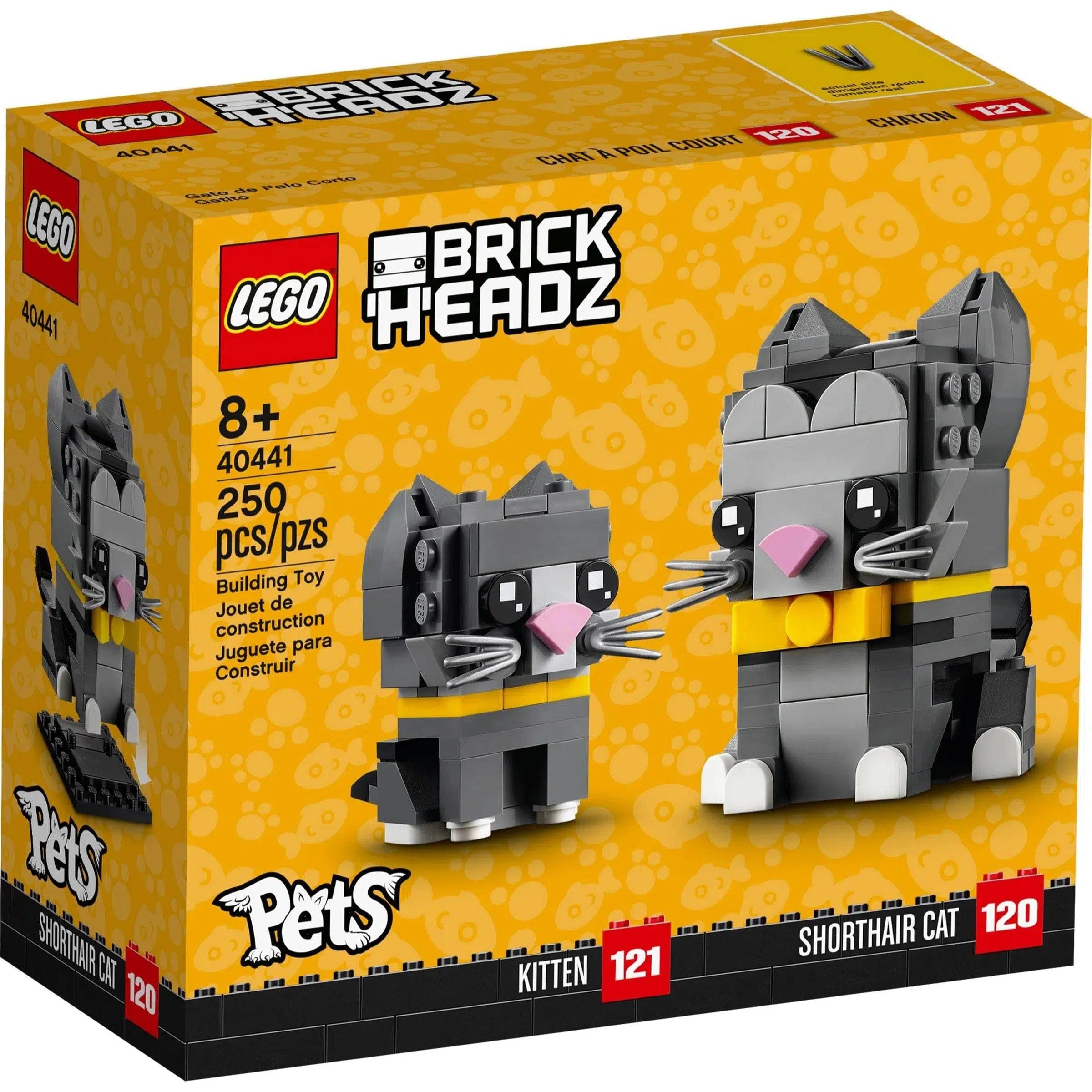 Intricate and intricate LEGO designsLEGO [BrickHeadz: Pets] - Shorthair Cats (40441)