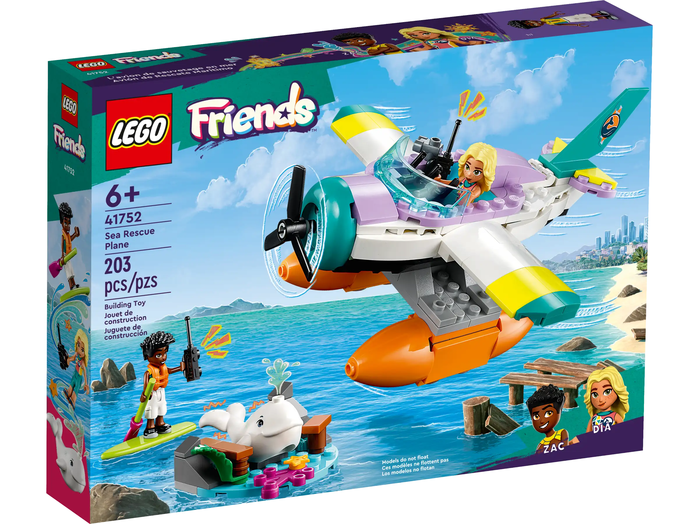 Precisely scaled LEGO miniaturesLEGO FRIENDS 41752 Sea Rescue Plane