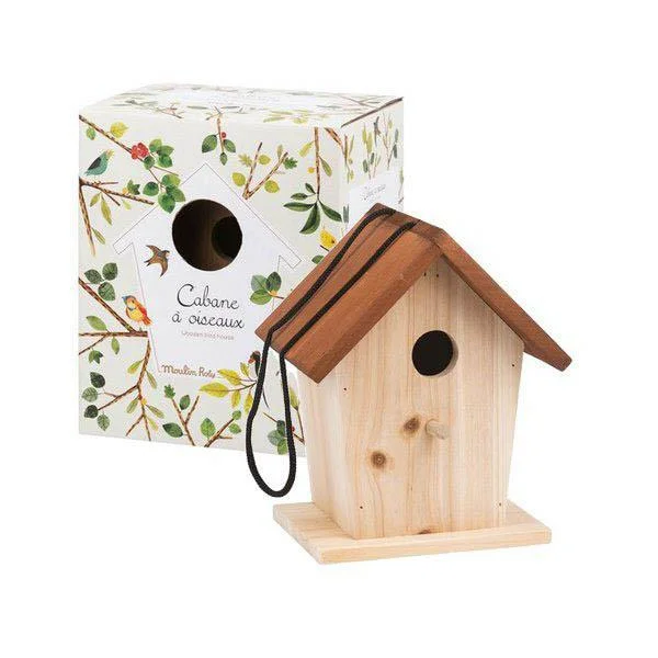 environmentally conscious wooden toys                 Moulin Roty bird house