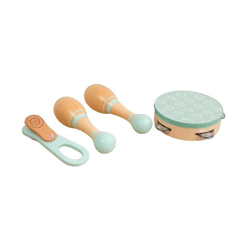 eco-friendly wooden toys                   Owl & Fox Wooden Musical Instrument Set - FSC® certified