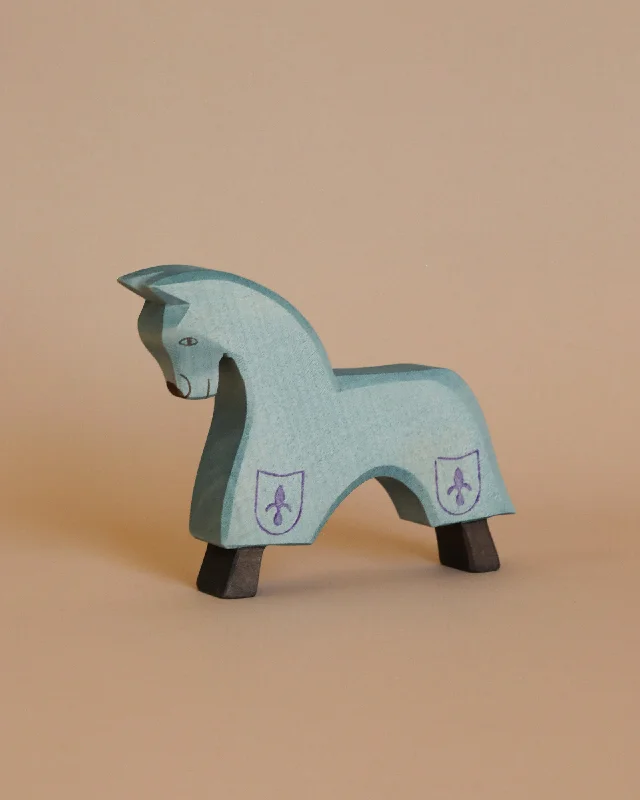 sustainable wooden toys                   Ostheimer Blue Horse for Knight