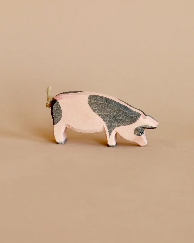handcrafted wooden toys                  Ostheimer Spotted Pig - Head Low
