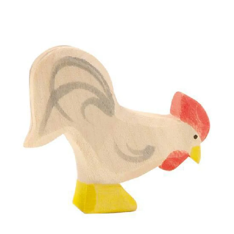 detailed and intricate wooden toys                   Ostheimer wooden white rooster