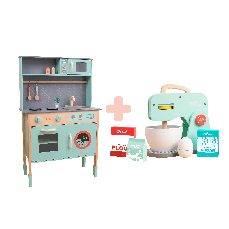 sturdy and reliable wooden toys that provide hours of fun Owl & Fox Wooden Imagination Kitchen & Baking Set - FSC® certified sturdy and reliable wooden toys that provide hours of fun Owl & Fox Wooden Imagination Kitchen & Baking Set - FSC® certified
