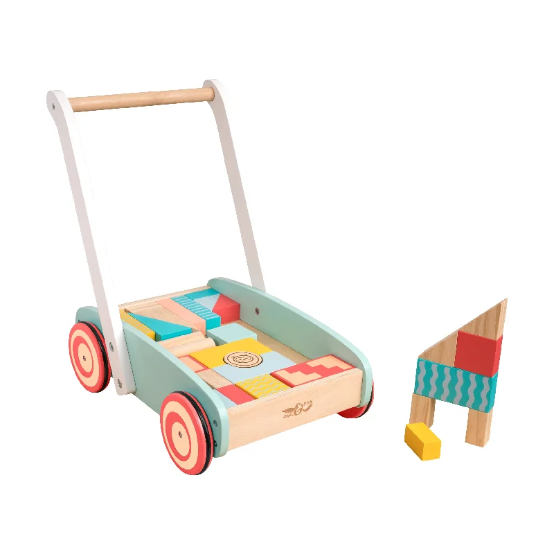 sturdy and durable wooden toys for rough play Owl & Fox Wooden Baby Walker and Blocks - FSC® certified sturdy and durable wooden toys for rough play Owl & Fox Wooden Baby Walker and Blocks - FSC® certified
