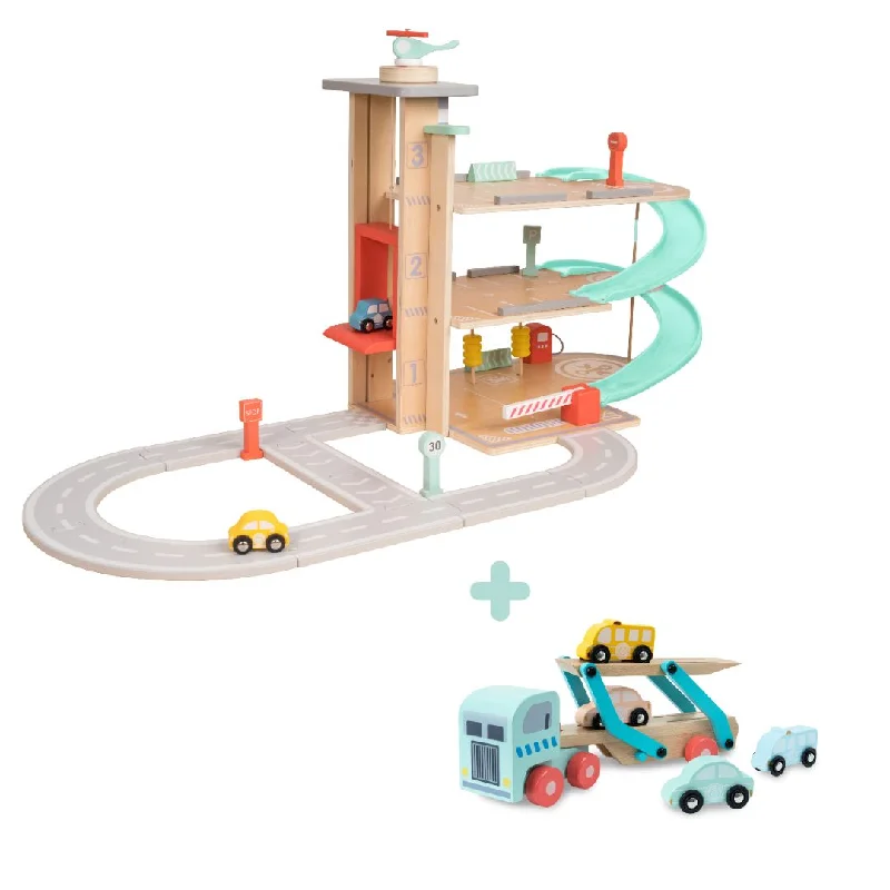 enchanting wooden toys that bring joy and happiness to children Owl & Fox Wooden Multi-storey Garage with Vehicle Transporter - FSC® certified enchanting wooden toys that bring joy and happiness to children Owl & Fox Wooden Multi-storey Garage with Vehicle Transporter - FSC® certified