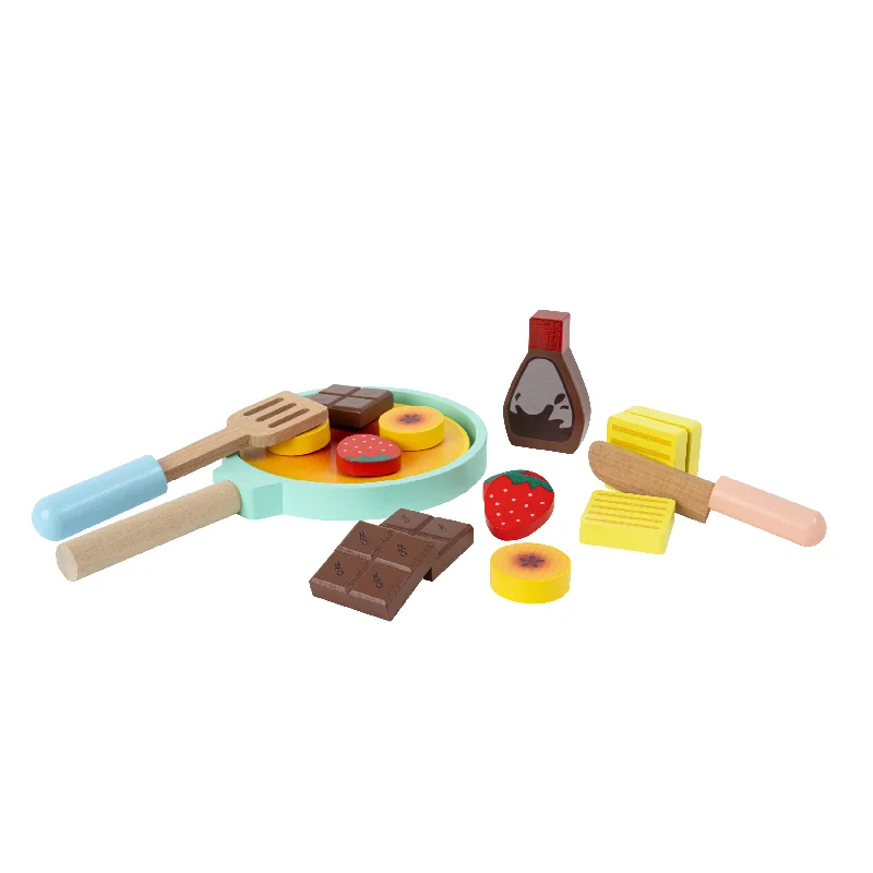 safe wooden toys for babies              Owl & Fox Wooden Pancake Set - FSC® certified