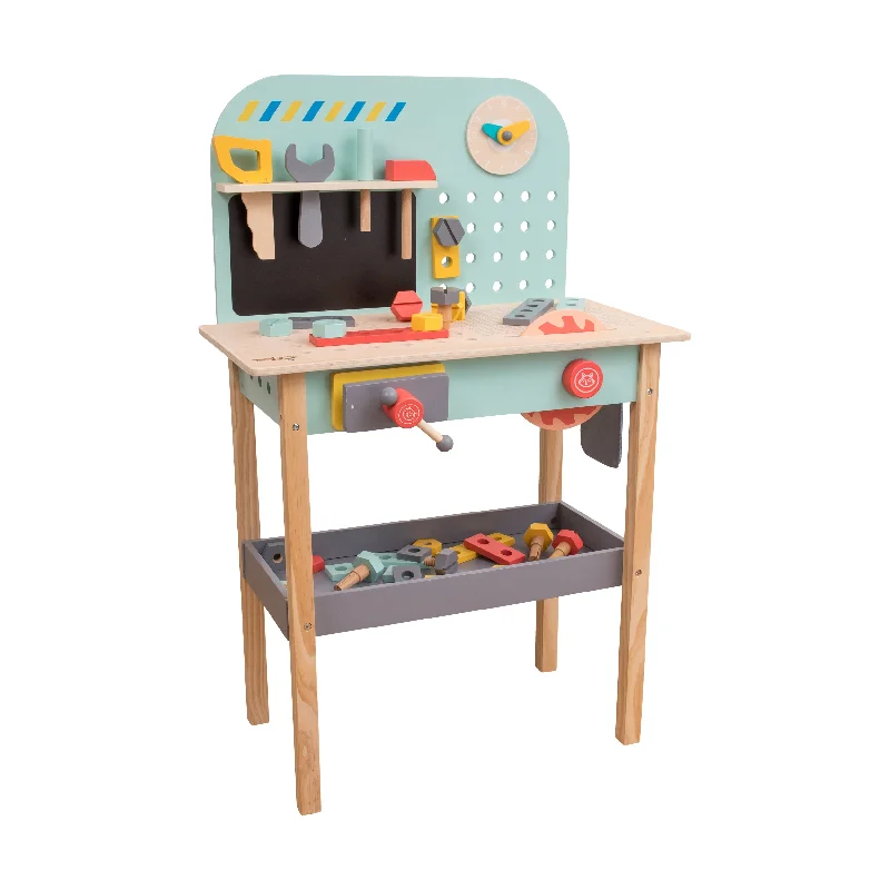 detailed and intricate wooden toys                   Owl & Fox Wooden Workbench Set - FSC® certified