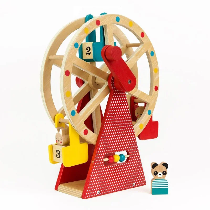 beautifully detailed wooden toys                  Petit Collage wooden ferris wheel