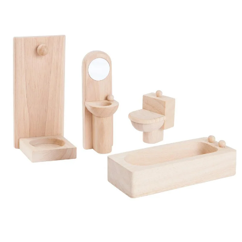 handcrafted wooden toys                  Plan Toys bathroom classic