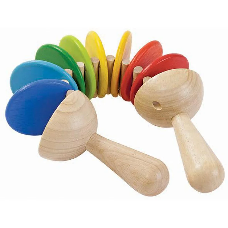 sustainable wooden toys                   Plan Toys clatter instrument