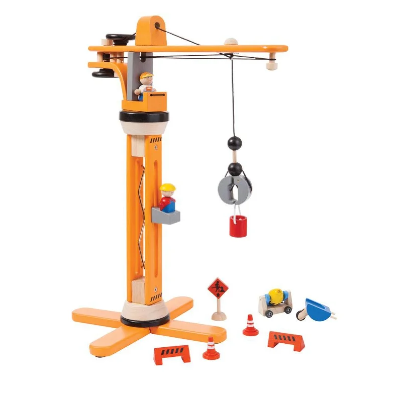 sturdy wooden toys                  Plan Toys crane set