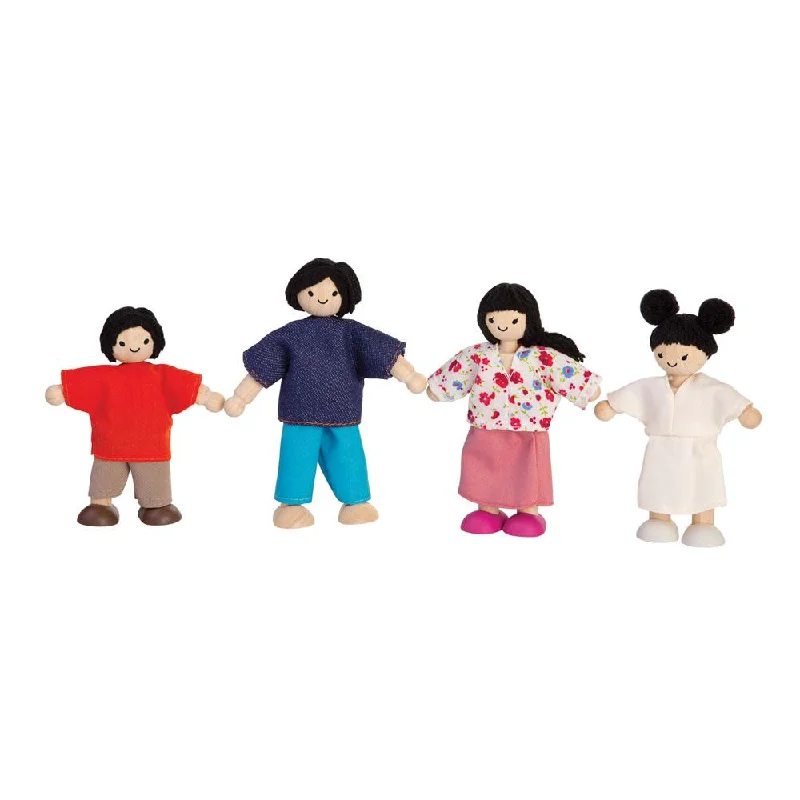 tactile wooden toys                   Plan Toys doll family Asian