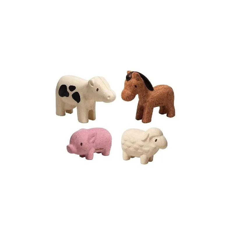 enchanting wooden toys that create lasting memories                   Plan Toys farm animals set