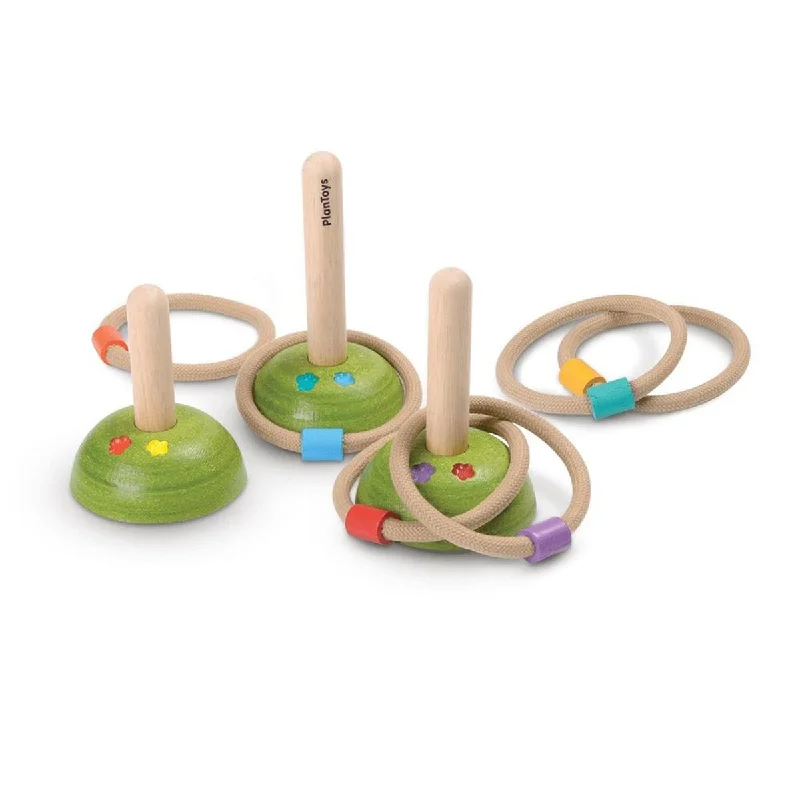 safe and non-toxic wooden toys for babies                   Plan Toys meadow ring toss