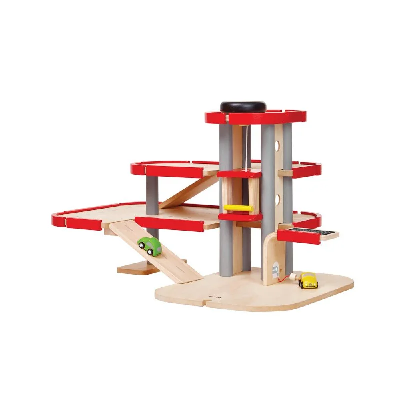 enchanting wooden toys for children                   Plan Toys parking garage