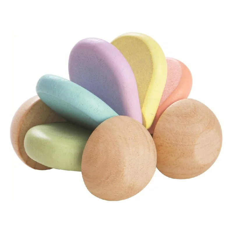 sturdy and durable wooden toys for rough play                   Plan Toys pastel baby car