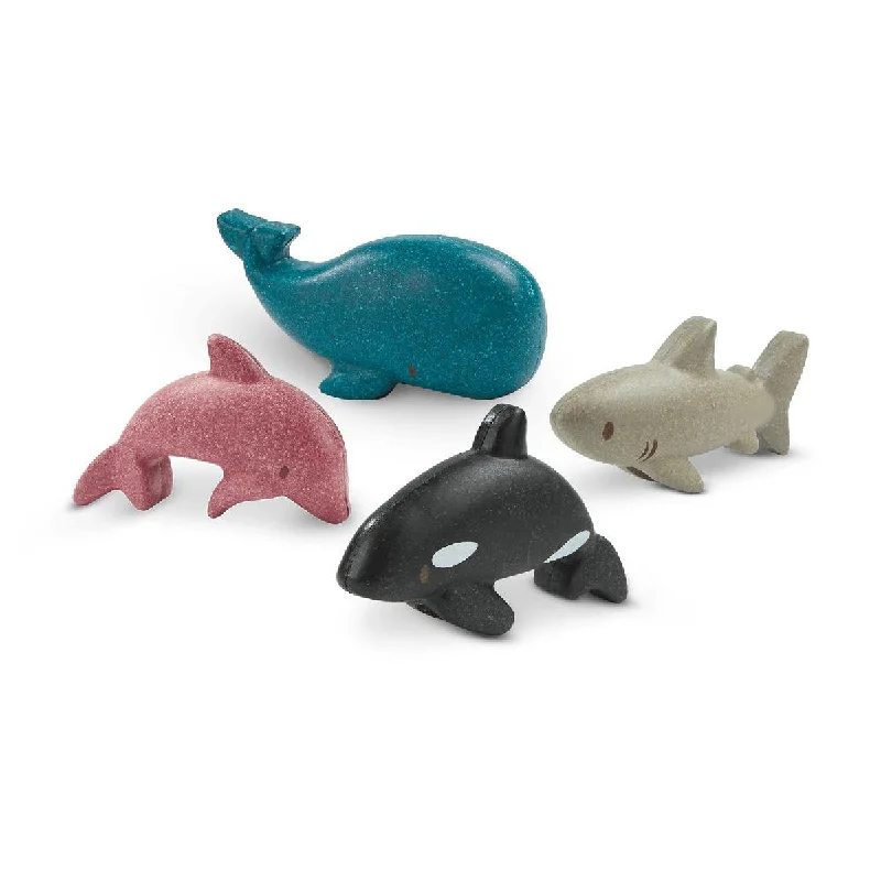 safe and appropriate wooden toys for young children                   Plan Toys sea life animals set