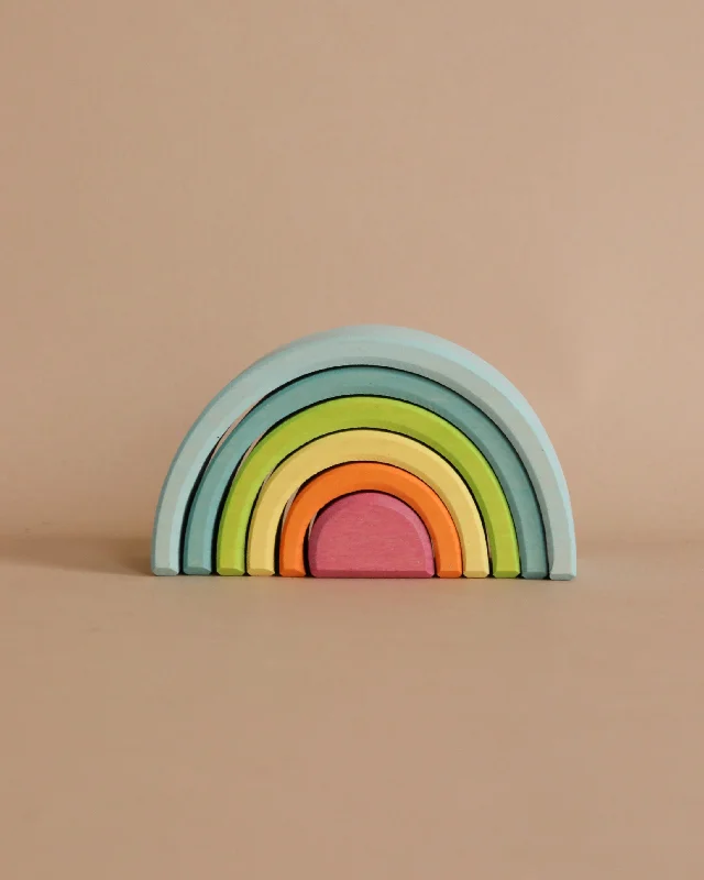 timeless classic wooden toys                   Grimm's Small Wooden Rainbow, Pastel