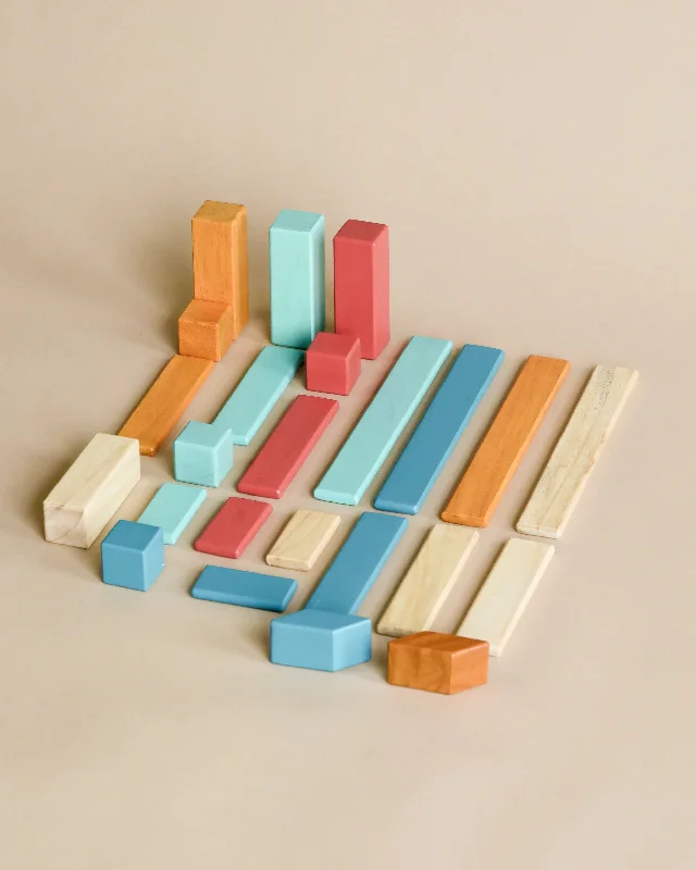 enchanting and whimsical wooden toys for children Tegu 24 Piece Magnetic Wooden Block Set - Sunset enchanting and whimsical wooden toys for children Tegu 24 Piece Magnetic Wooden Block Set - Sunset