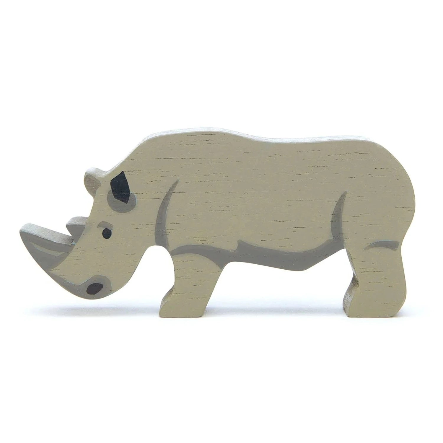 sturdy and long-lasting wooden toys for active play                   Wooden Rhinoceros